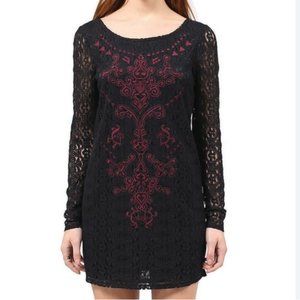 Lacy Embroidered Cotton Whimsigoth Vampire Goth Tunic Top Mini Dress Size 8 🔮